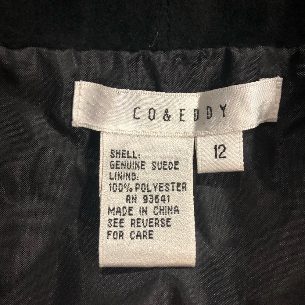 Soft suede black skirt - Picture 2 of 3